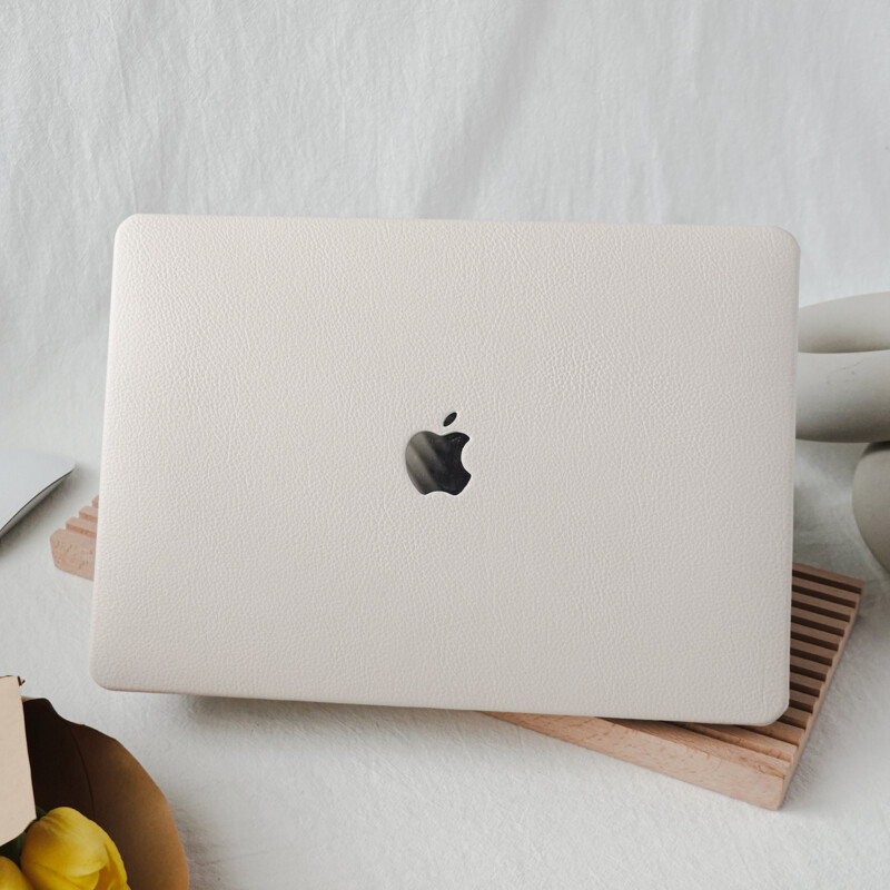 Milk White Litchi PU Leather Case For Macbook Neo 13 M5 Air 15 Pro14 16 12 11 in