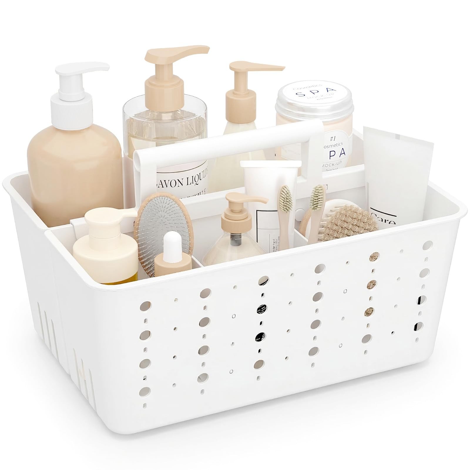 Lifewit Shower Caddy Portable, Cleaning 11.0''L x 8.0''W x 6.5''H, White