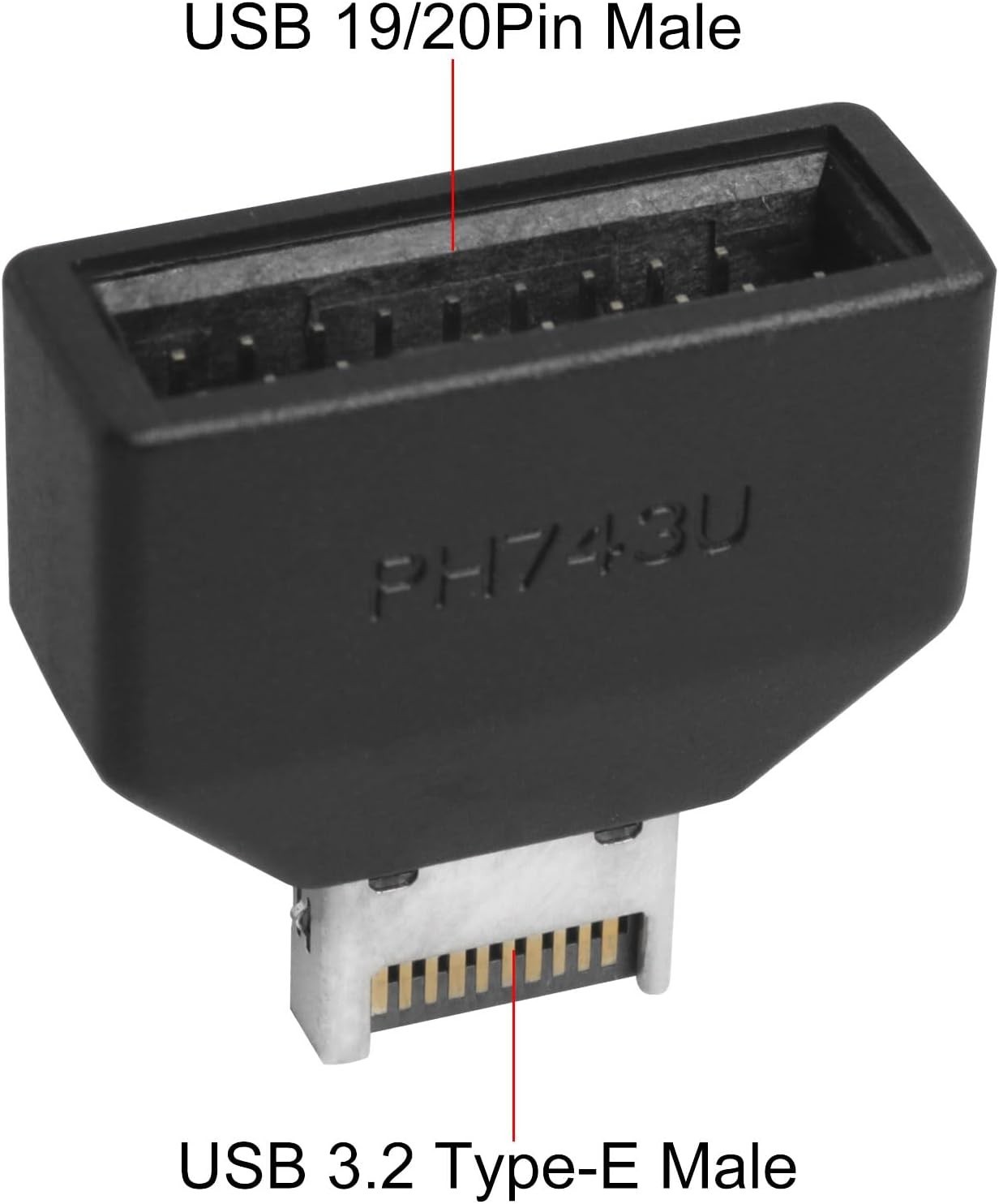Motherboard USB3.2 Type E to 19Pin 20Pin Adaptor Type E to Front Panel Header...