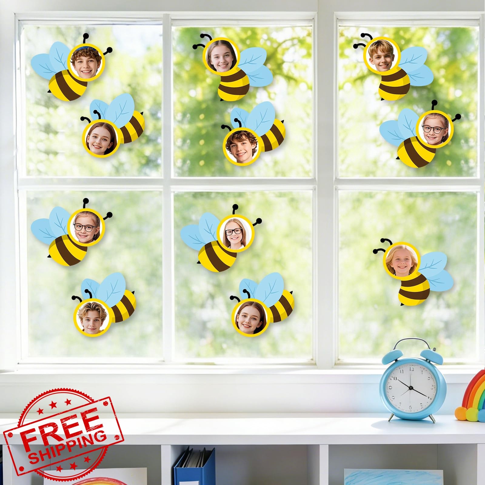 54Pcs Bee Cutouts for Bulletin Boards Decorations, DIY Bee Classroom Cut Outs...