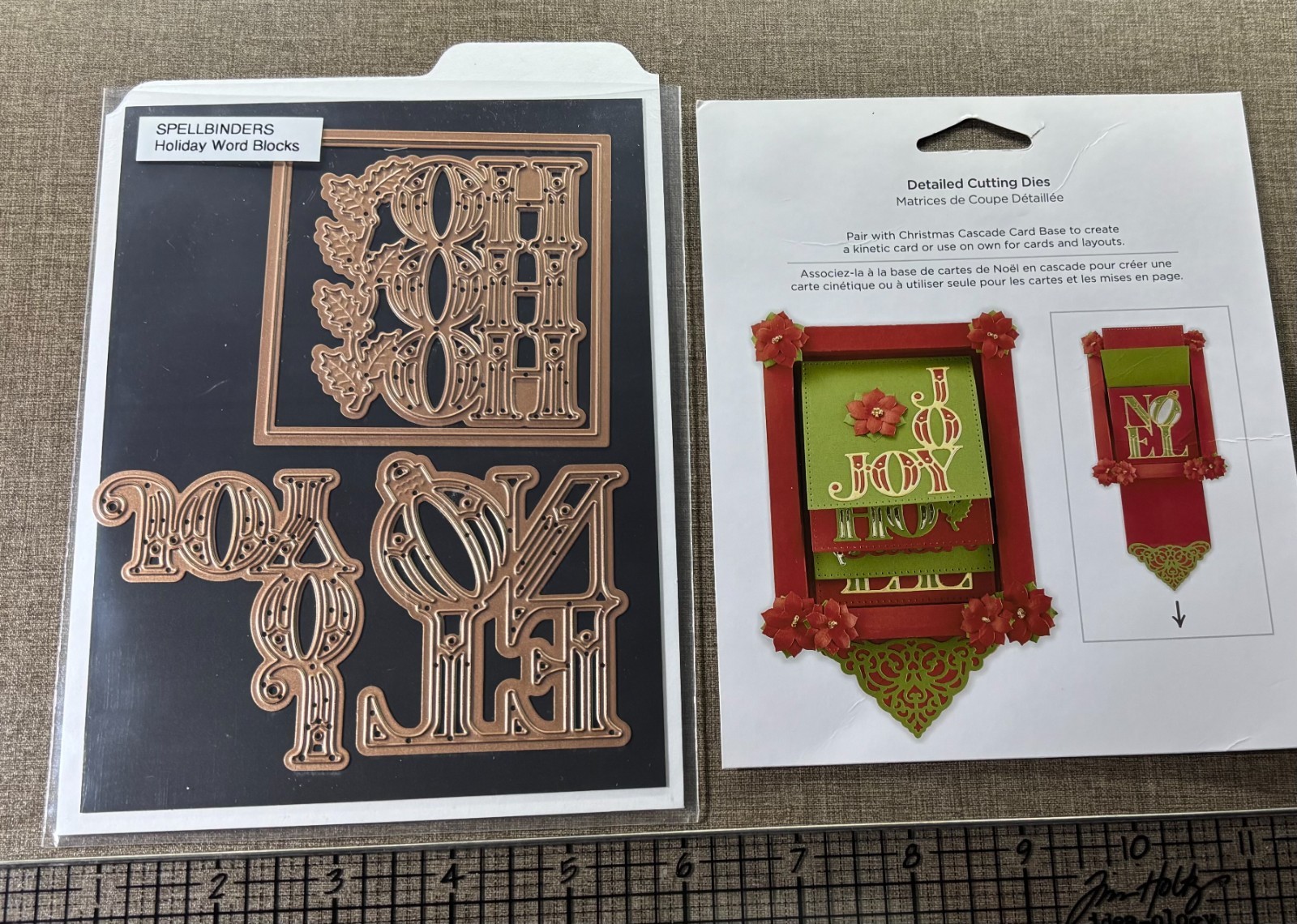 Spellbinders Holiday Word Blocks Die Set