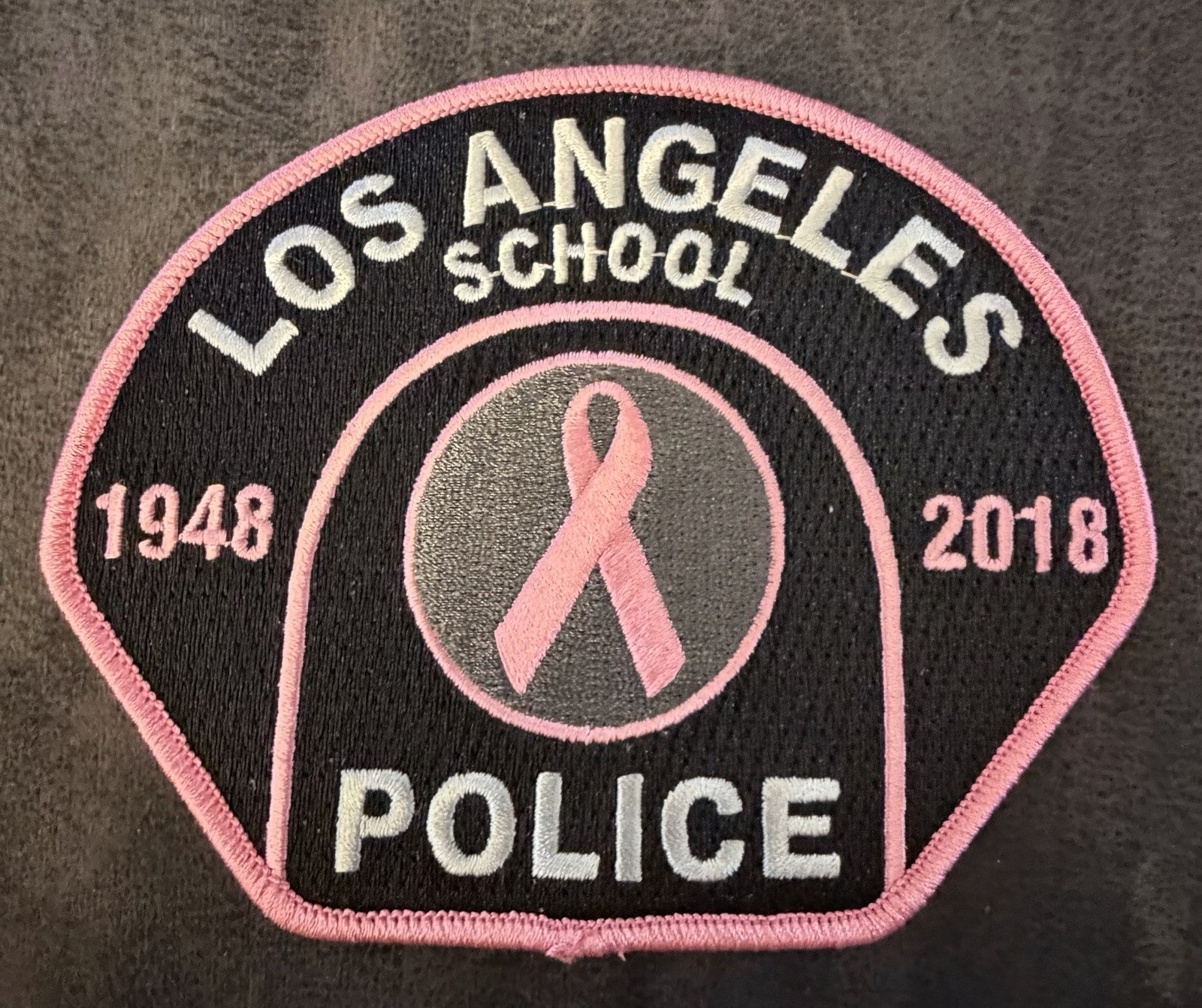 California Pink (Cancer Awareness) Patch. 2018 Los Angeles School Police