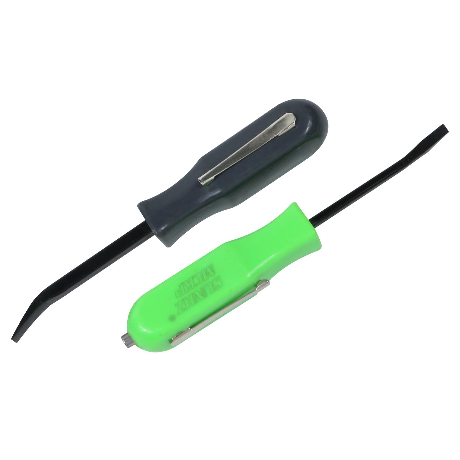 SUNHZMCKP 2 PCS Pocket Pry Bar Set, 5 Inch Small Pry Bar Tool with Pocket Cli...