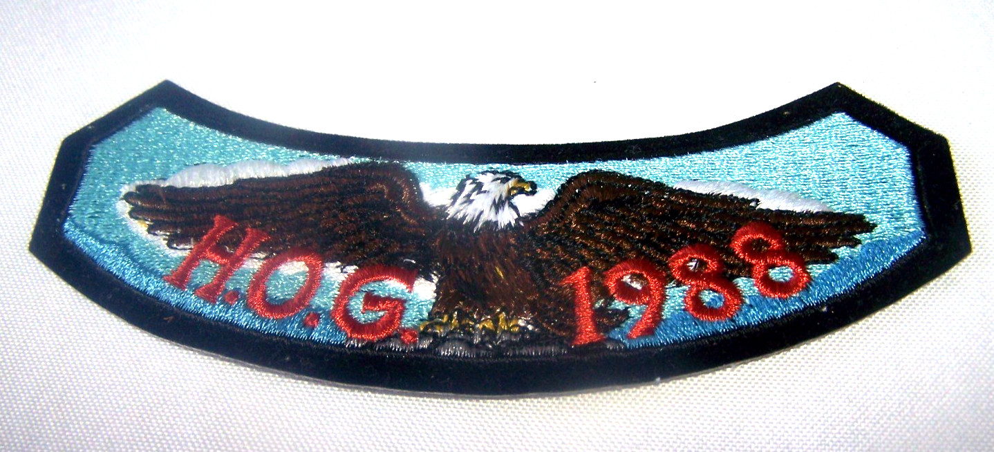 1988 Harley Davidson HOG Rocker Vest Jacket Patch 6" by 2" Unused NOS