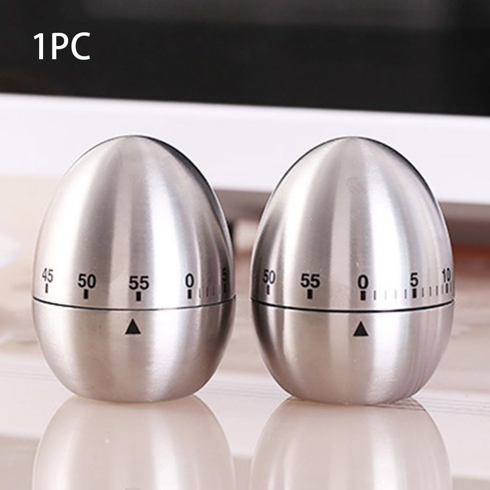 60 Minute Mechanical Kitchen Timer, Wind Up Egg Timer for Cooking