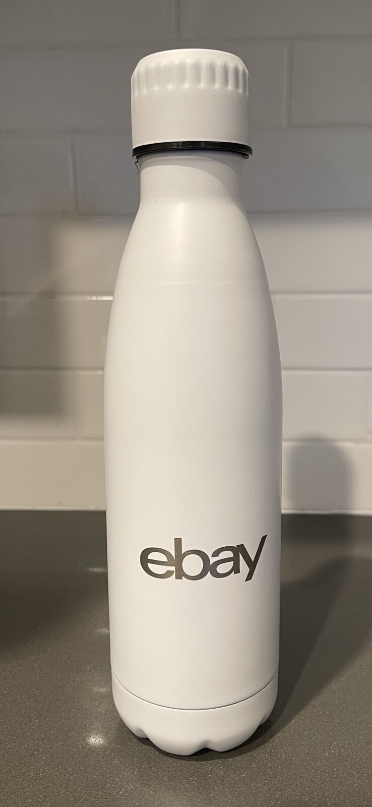 eBay White Insulated Metal Water Bottle New