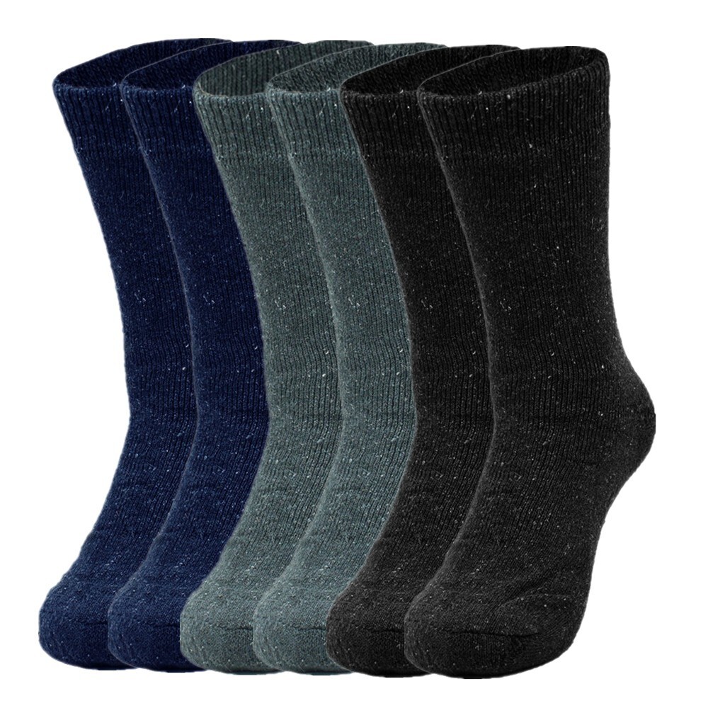 6 Pairs Mens Winter Heavy Duty Warm Thermal Wool Cotton Boots Socks Size 9-13