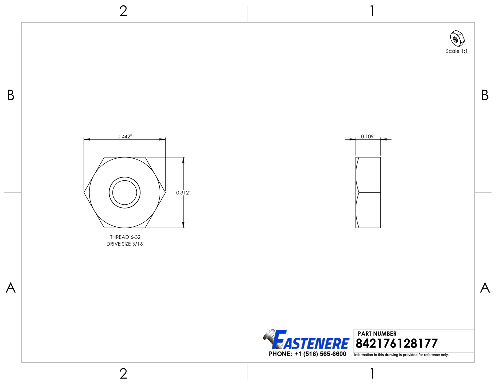 6-32 Machine Screw Hex Nuts Solid Brass Qty 250