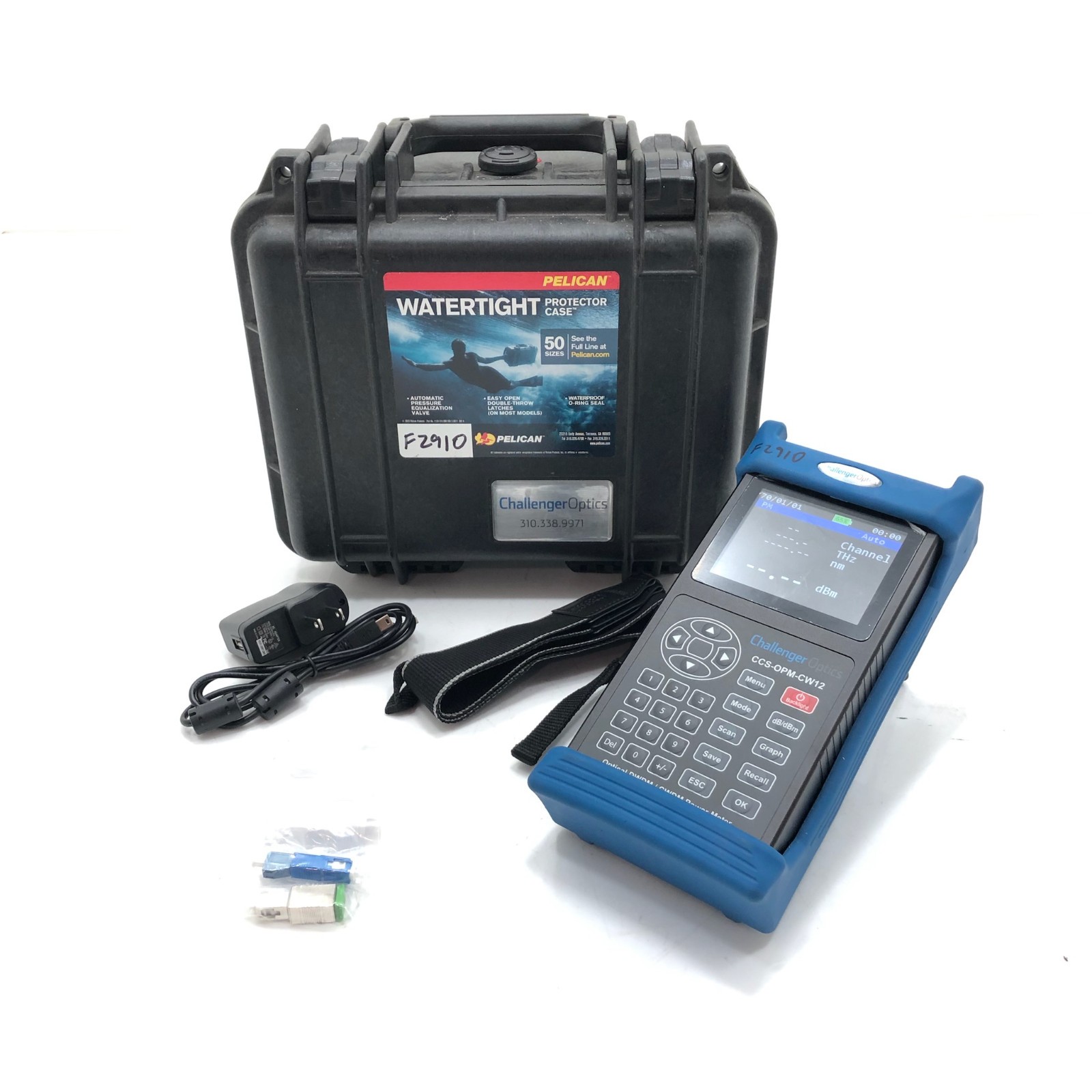 Challenger Optics CCS-OPM-CW12 Optical DWDM CWDM O-Band Power Meter, Cable, Case