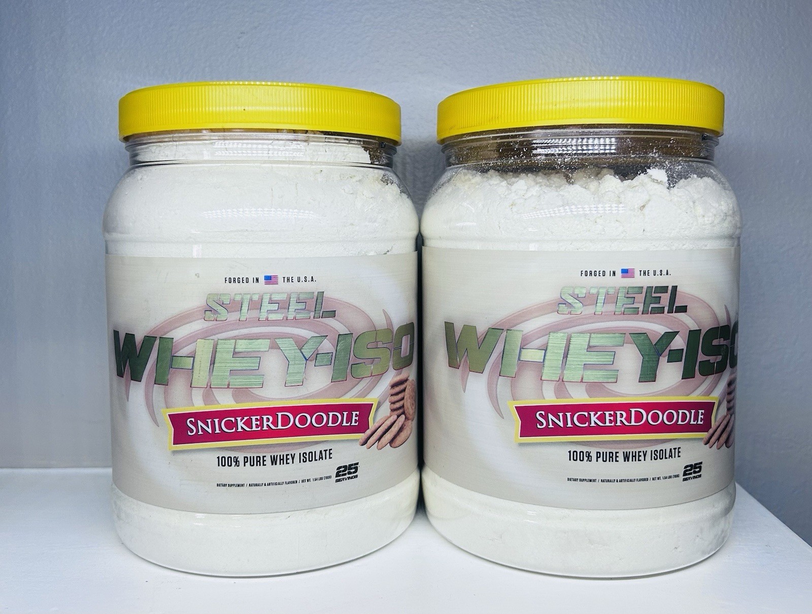 Steel Whey-Iso- Snicker Doodle- isolate, 25 Servings -  1.65lb- Lot Of 2