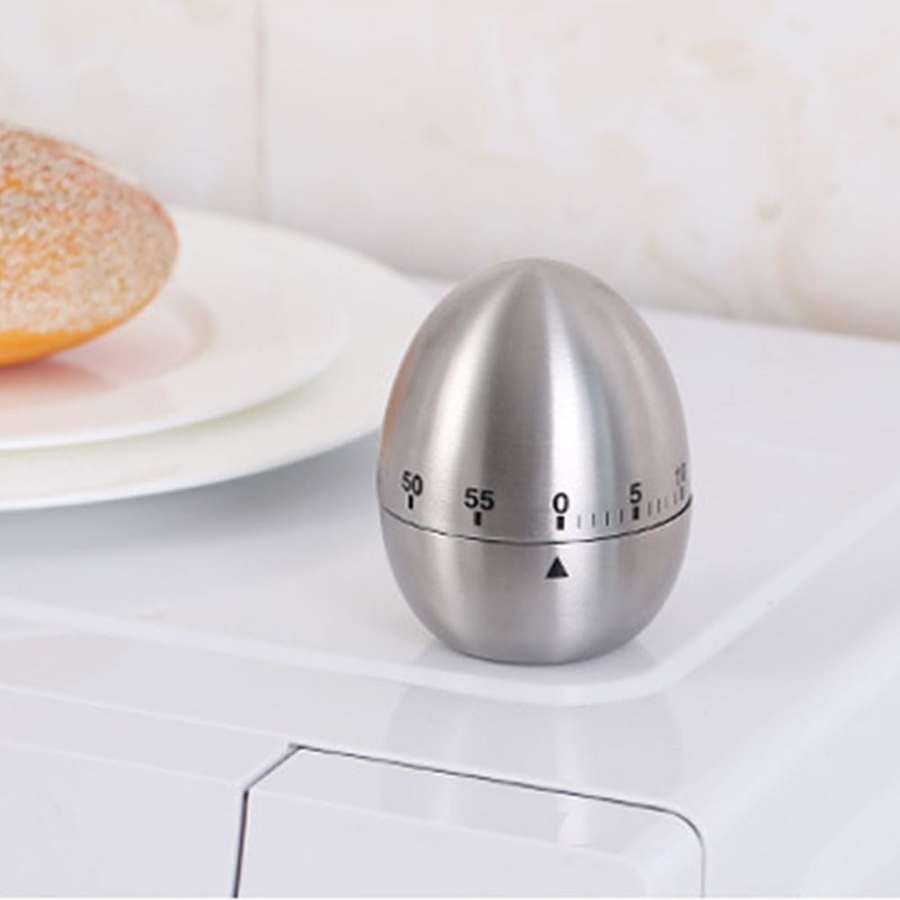 60 Minute Mechanical Kitchen Timer, Wind Up Egg Timer for Cooking