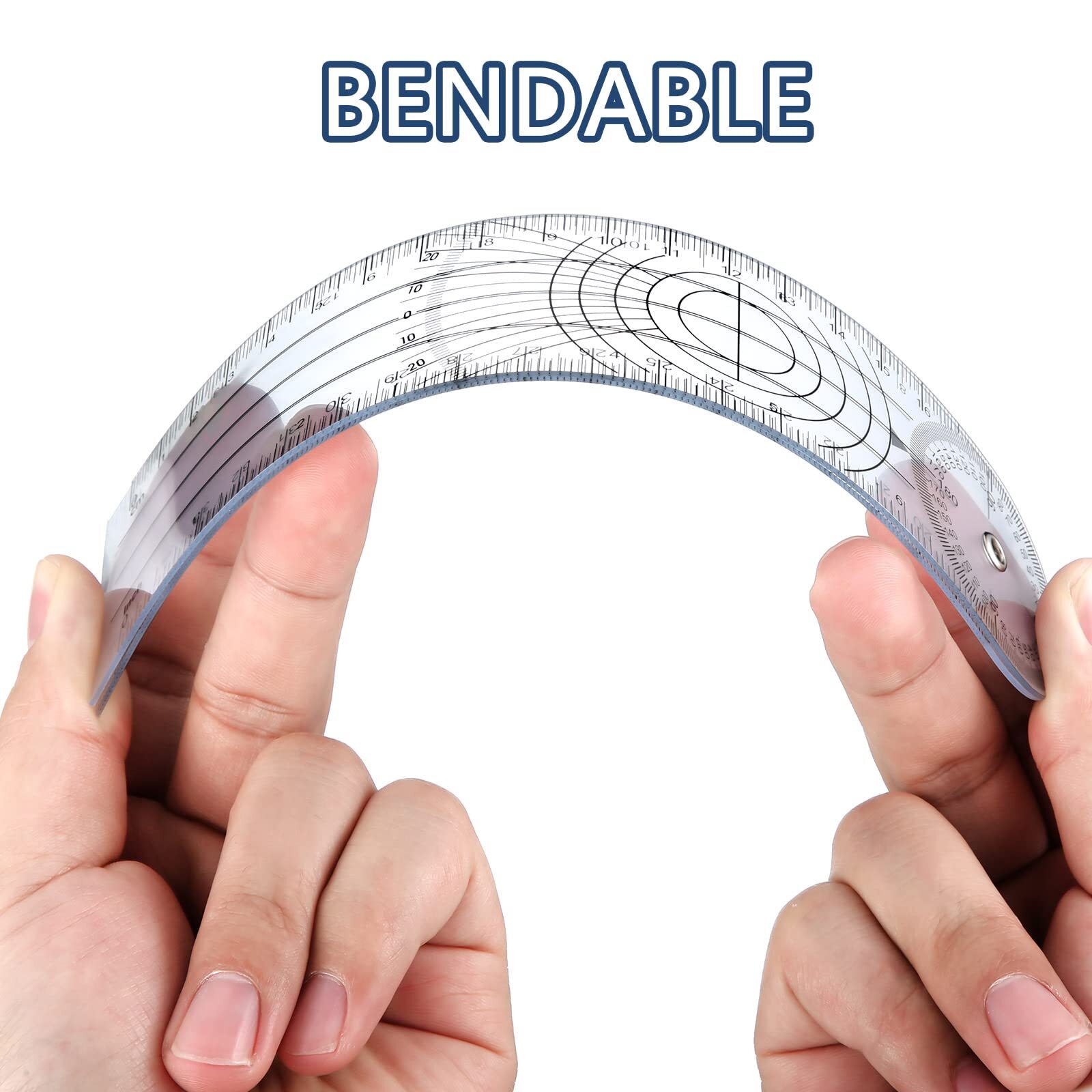 Plastic Goniometer Quick Angle Protractor Clear Angle Finder Angle Ruler With 7