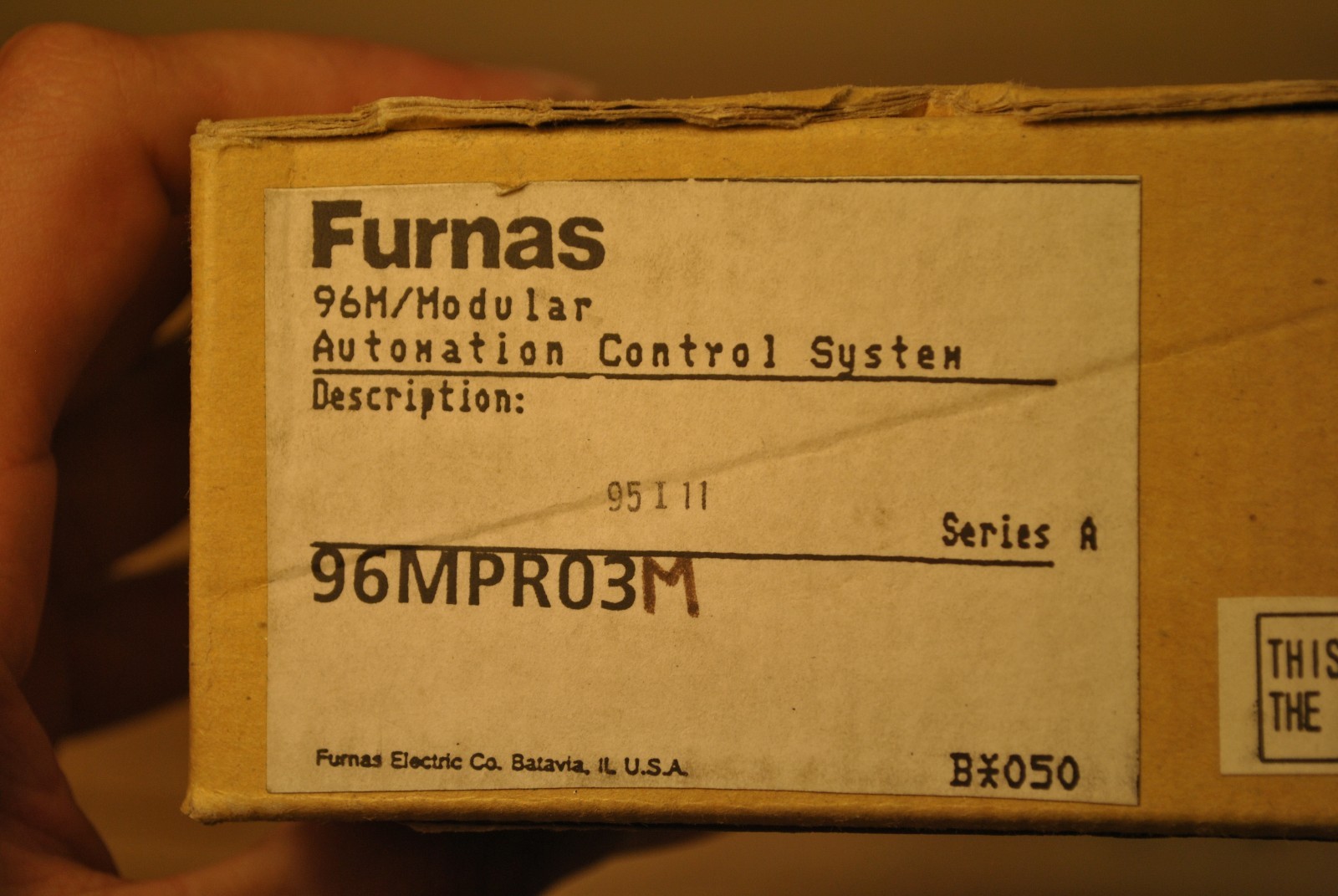 Furnas 96MPR03M Ser. A Modular Automation Control System
