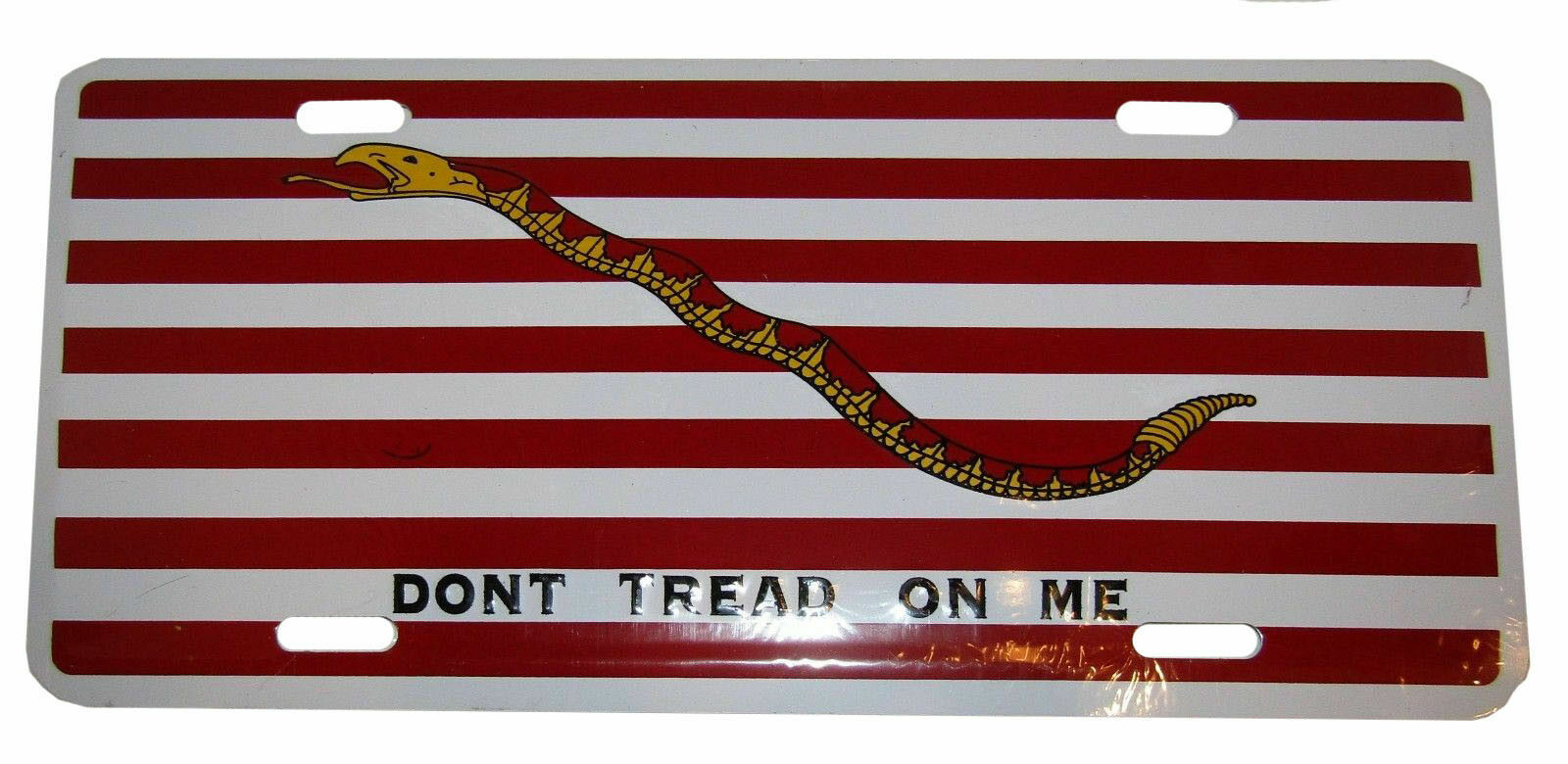 1st Navy Jack Gadsden Don't Tread On Me 6"x12" Aluminum License Plate Tag