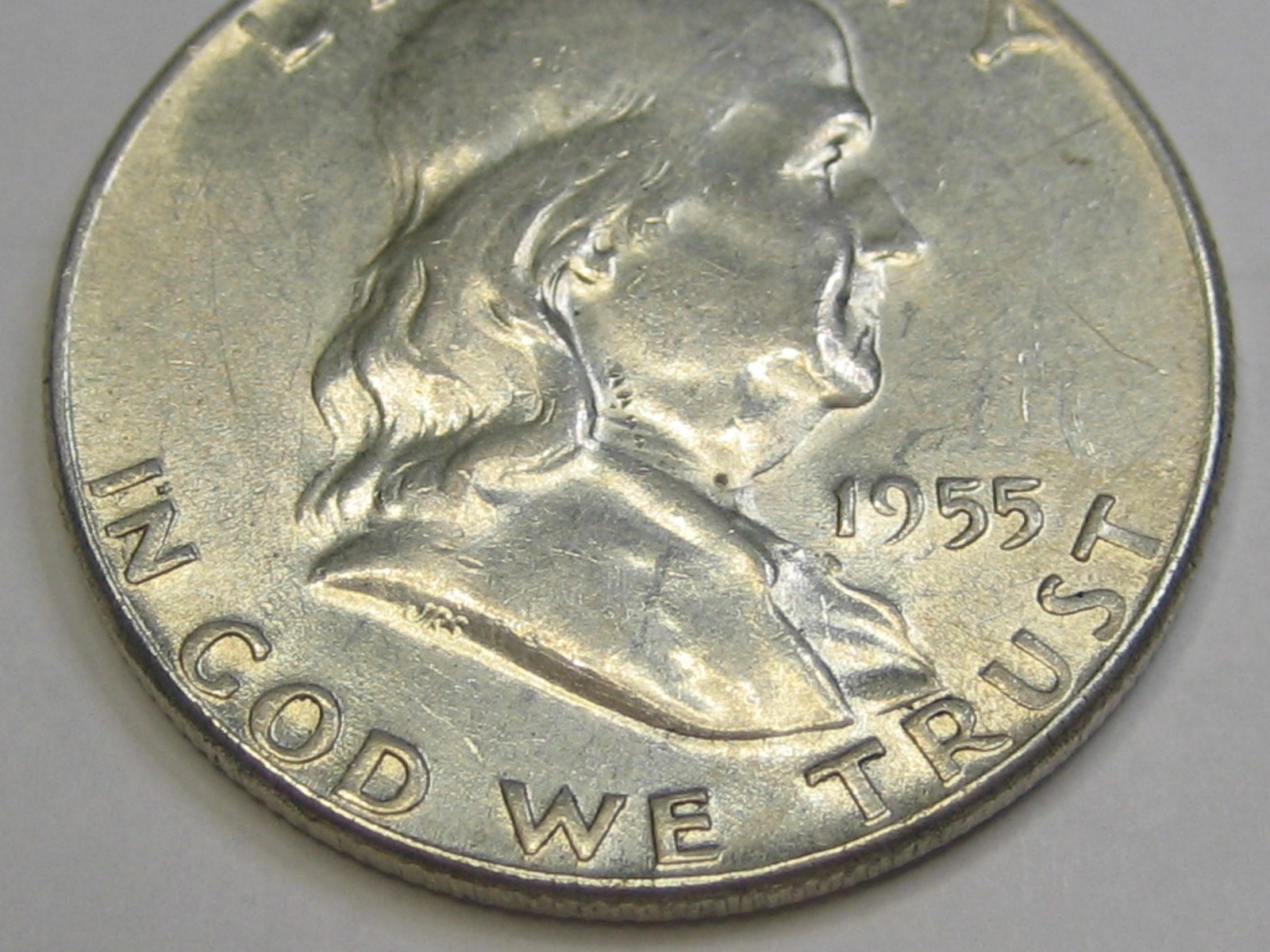 1955 Silver Half dollar "Bugs Bunny" in AU circulated condition.