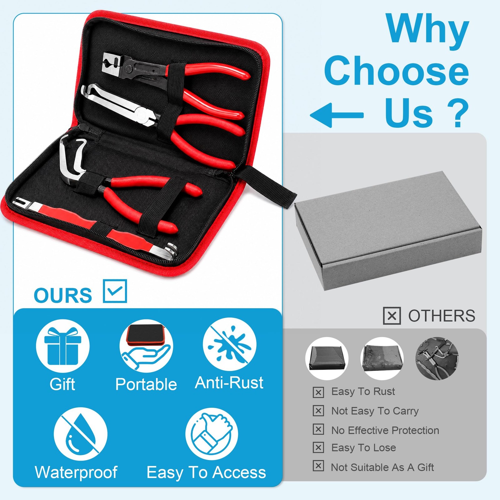 5PCS Electrical Disconnect Pliers Kit