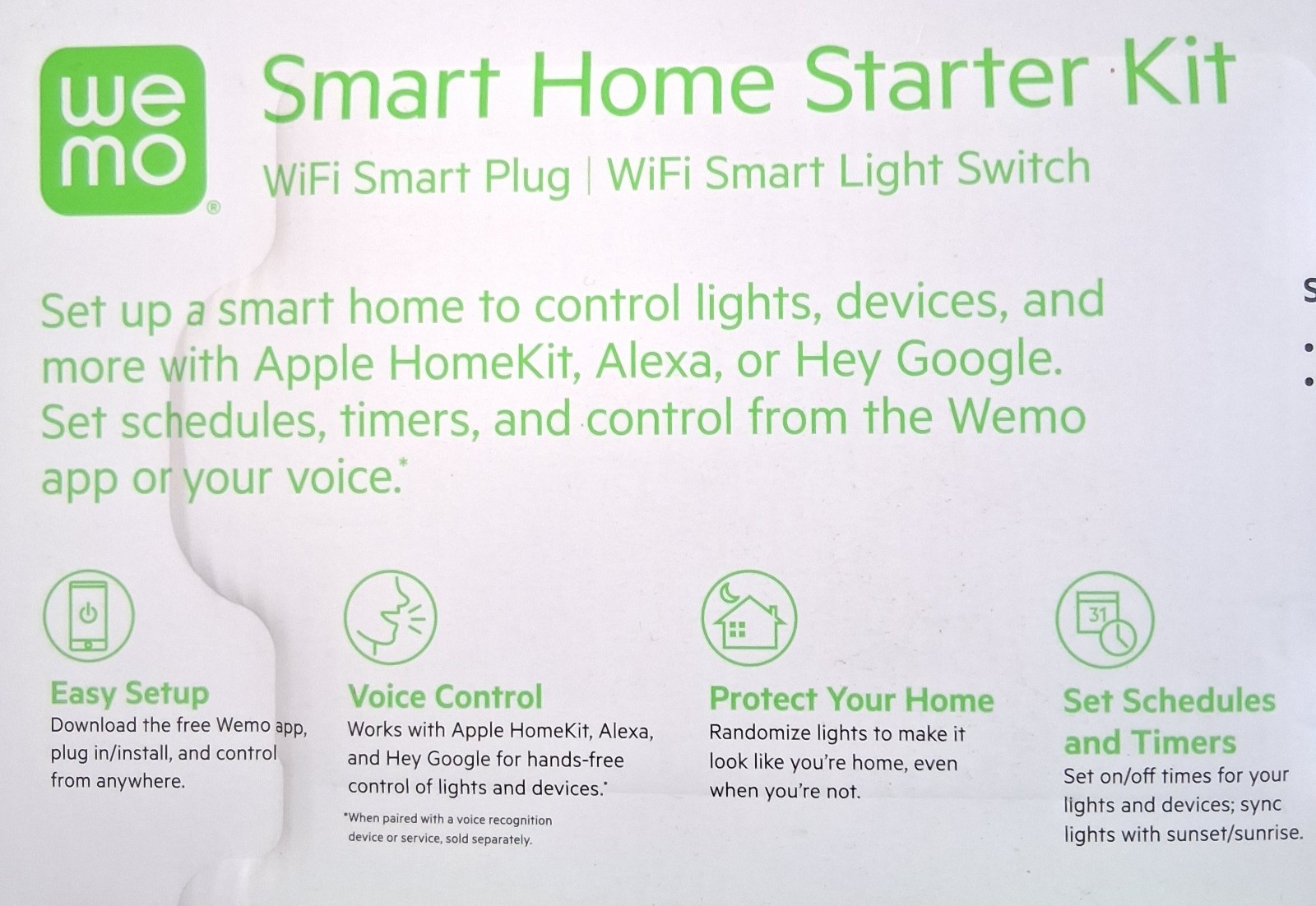 Wemo Smart Home Starter Kit Controlled Switch & Smart Plug Google Apple Alexa
