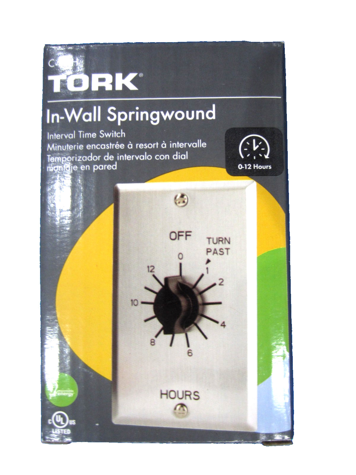 TORK C412H Spring-Wound in-Wall Twist Timer--12 HOUR TIMER
