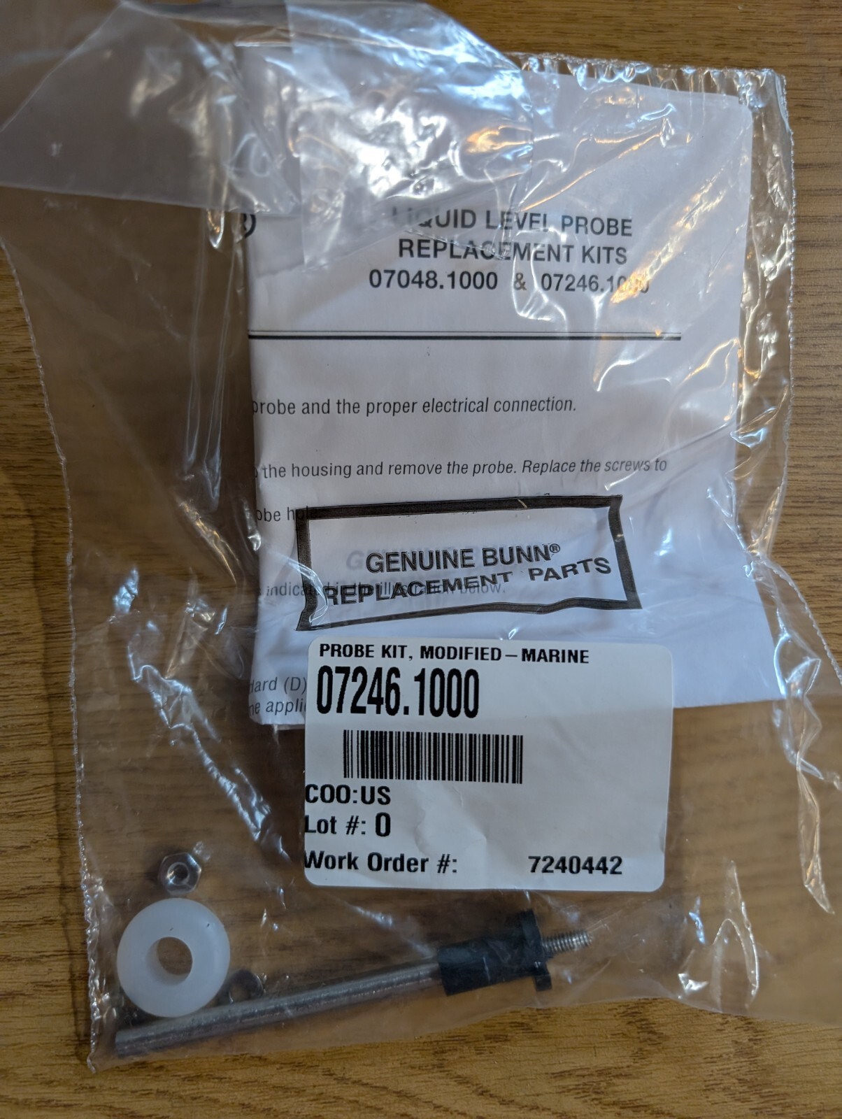 07246.1000 Bunn Probe Kit, Modified-Marine Genuine OEM BU07246.1000