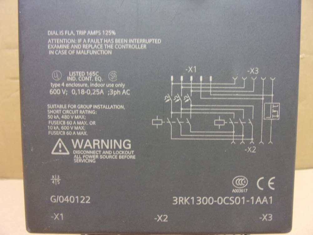 Siemens 3RK1300-0CS01-1AA1, 3-phase SIMATIC EM 300 RS reversing motor starter