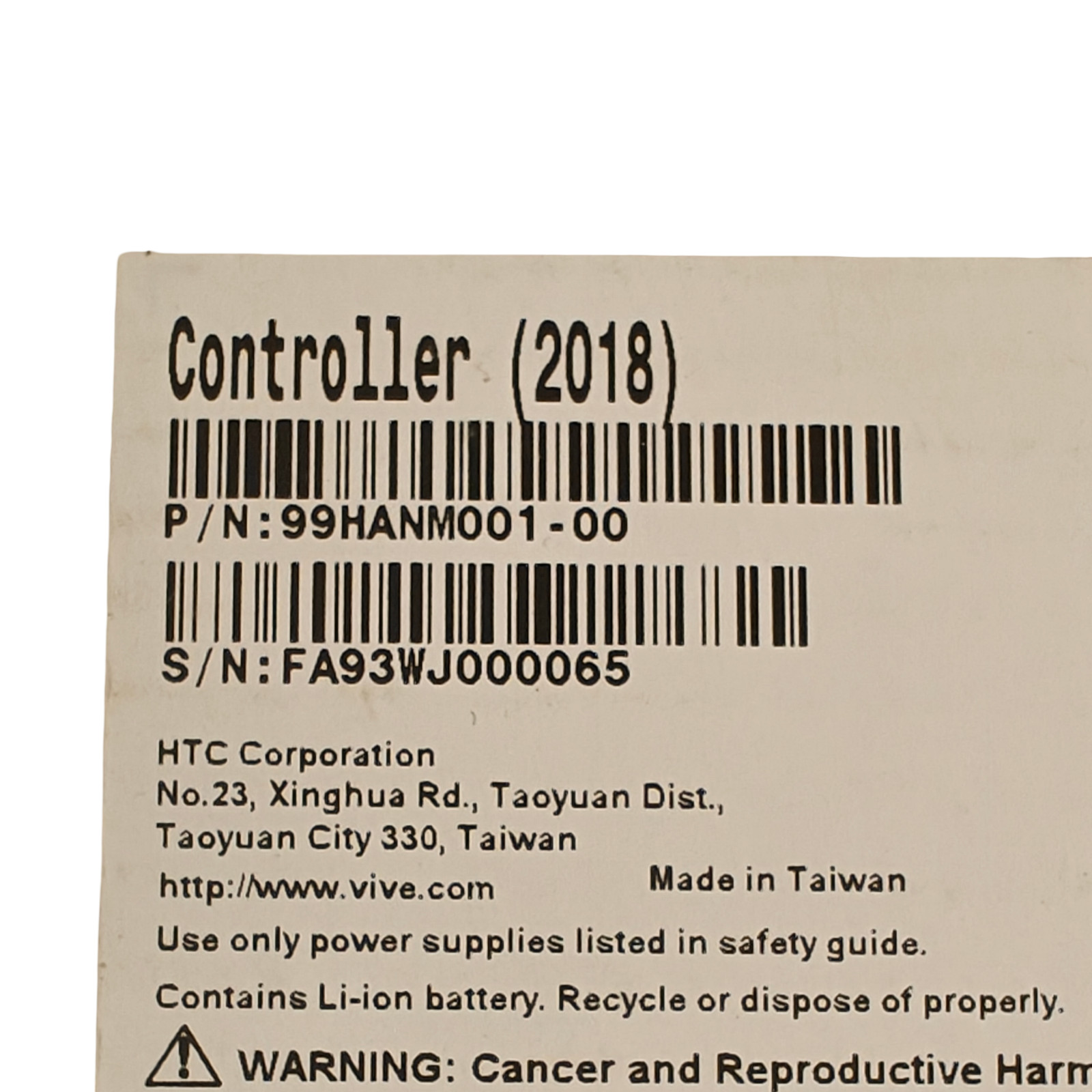 HTC Vive Pro Controller 2018 SteamVR 2.0 99HANM001-00 New Sealed - SHIPS QUICK