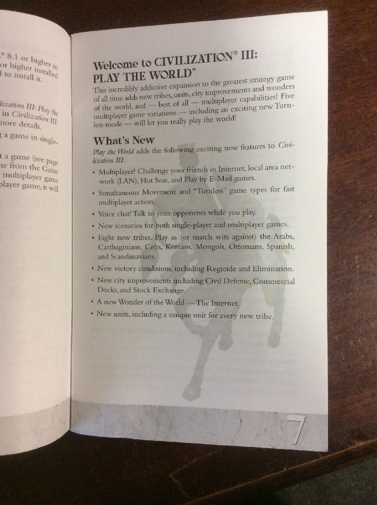 Sid Meier's Civilization 3 Manual Only For PC