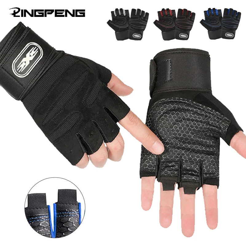 Workout Gloves for Men Women Half Finger Glove with Wrist Wrap for Sport Weight