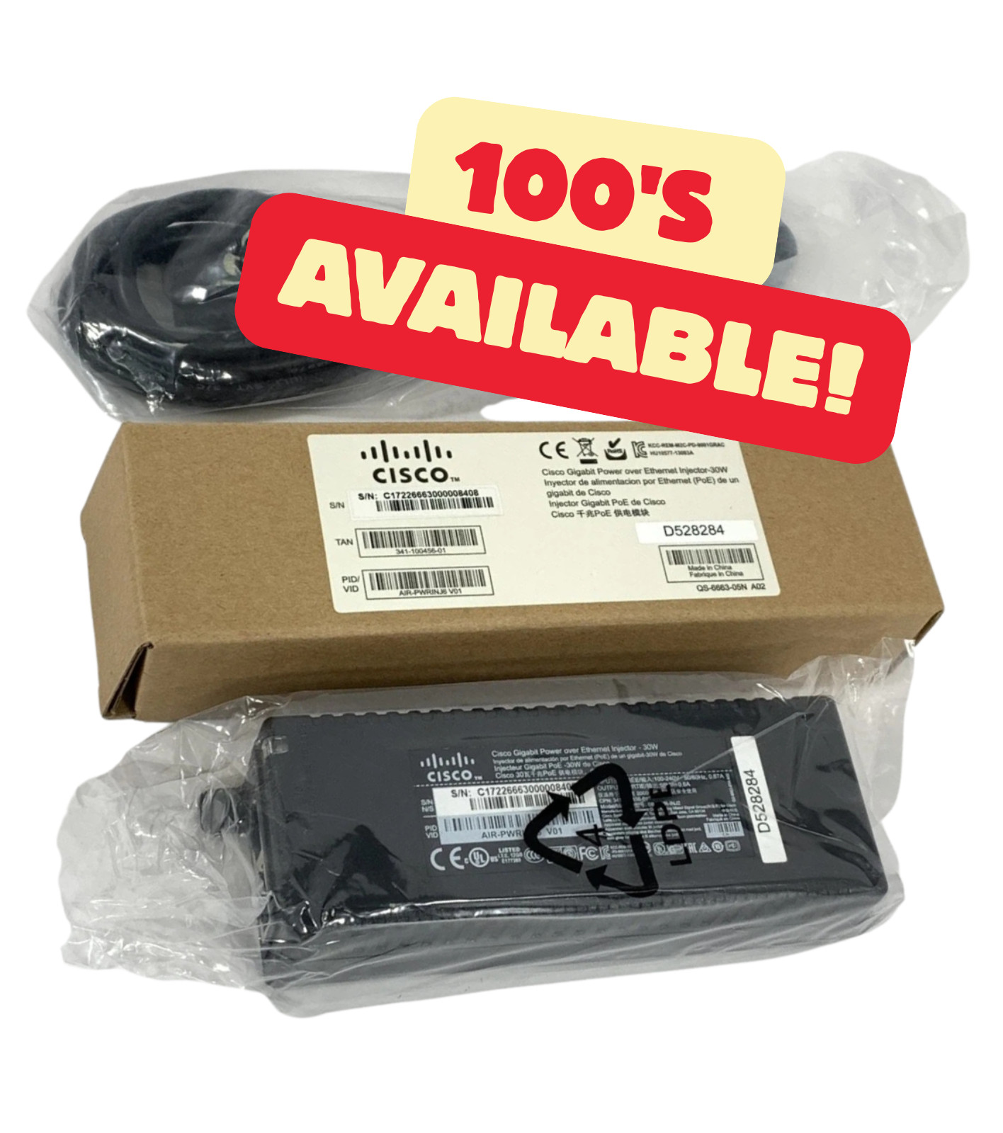 *New In Box* CISCO (OEM) AIR-PWRINJ6 POE Power Injector Module Adapter 30W