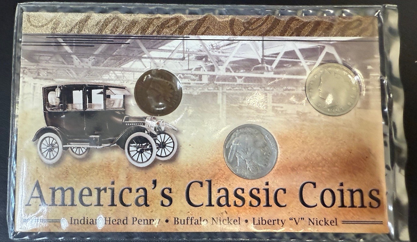 America's Classic Coins Indian Head Penny / V Nickel / War Nickel W/COA