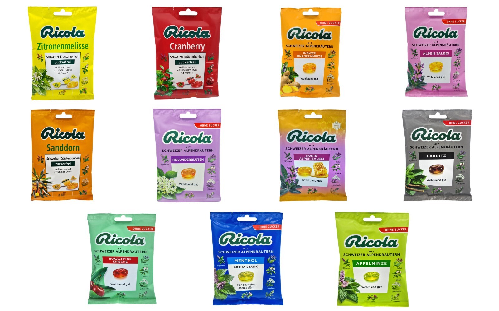 4x/9x genuine Ricola Swiss throat drops 🍫 many flavors ❗MIX & MATCH❗ TRACKED