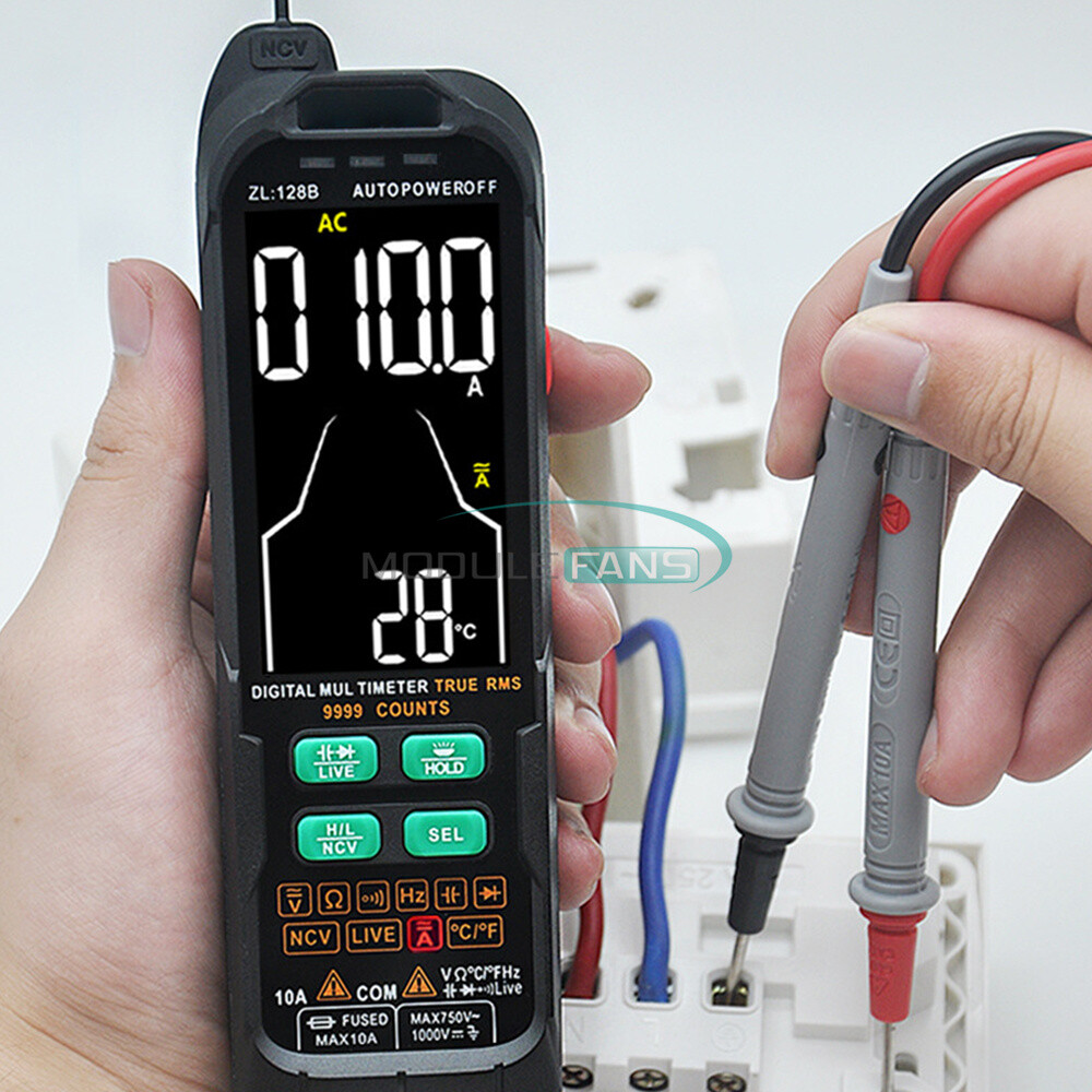 Digital Multimeter Voltage Current Capacitance Frequency Diode True RMS Tester