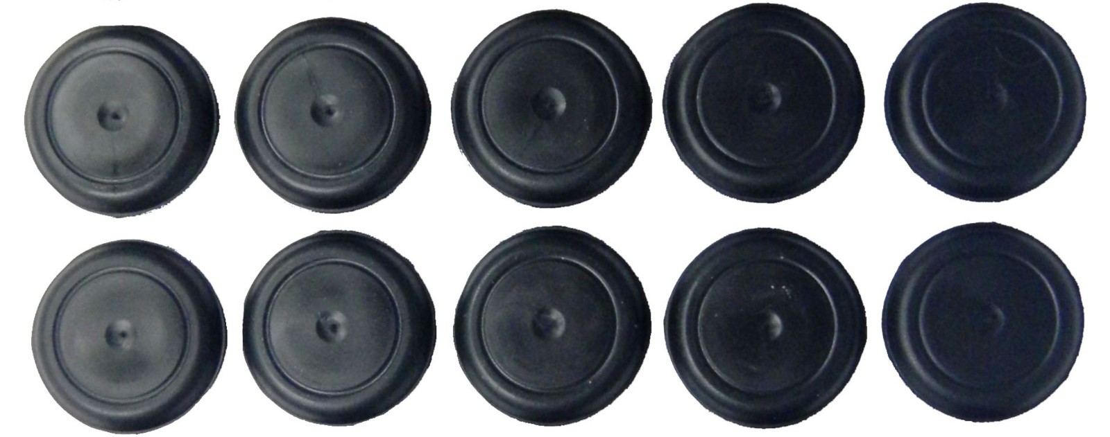 1-1/2" Black Rubber Plugs for Flush Mount Body Sheet Metal Hole Qty 10 1.50 Inch