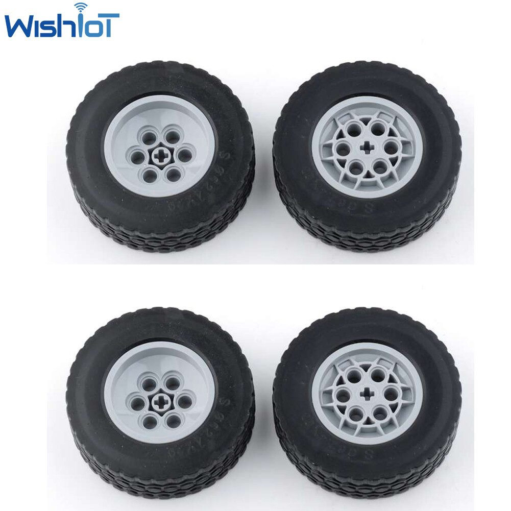 4PCS MOC Car Wheels 62.4*20mm Tyres 32019+86652 Building Blocks Tires
