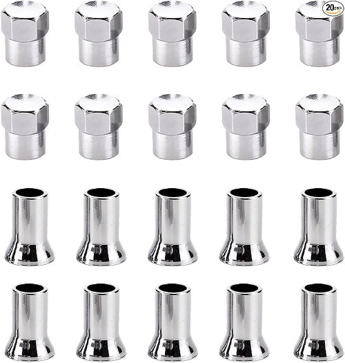 10 Sets TR413AC Valve Stem Cover, Chrome Plated Tir Size: 20 PCSColor: TR413AC