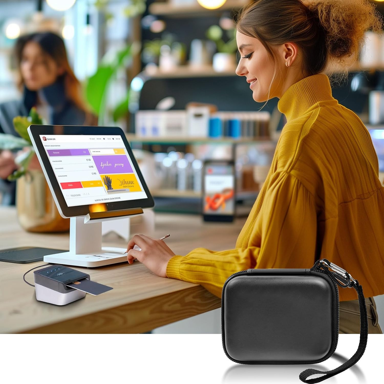 Case Compatible with Shopify Tap & Chip Card Reader, POS Hardware Holder for Squ