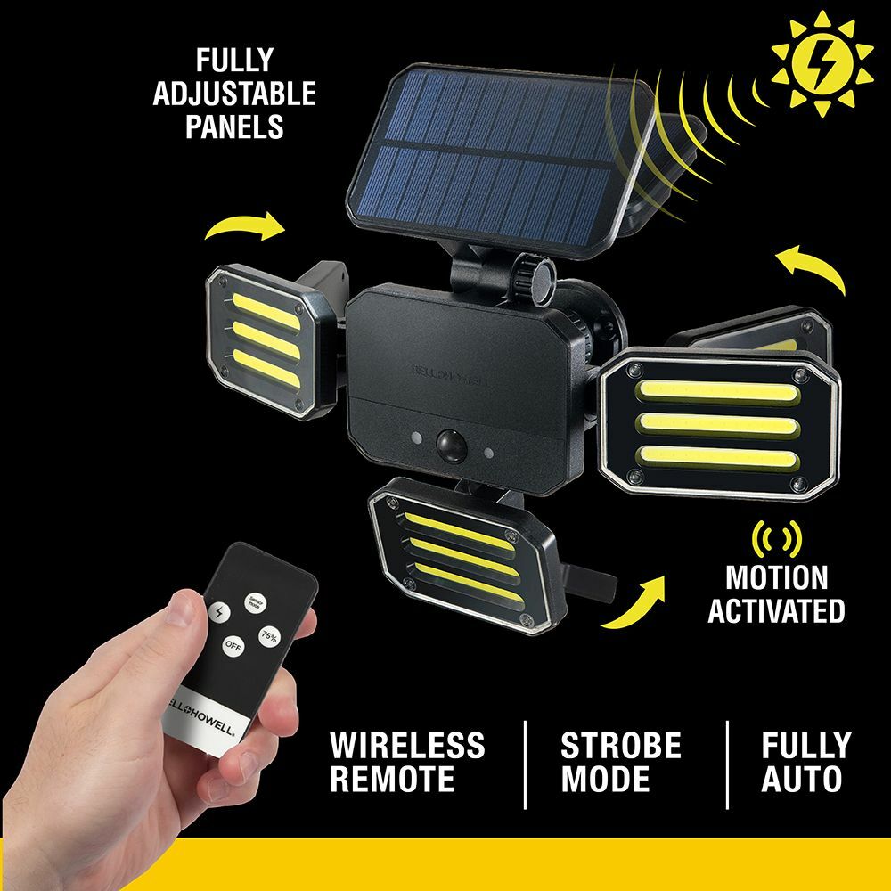 Bell + Howell Bionic Floodlight Motion Sensing Outdoor Light with Remote Control