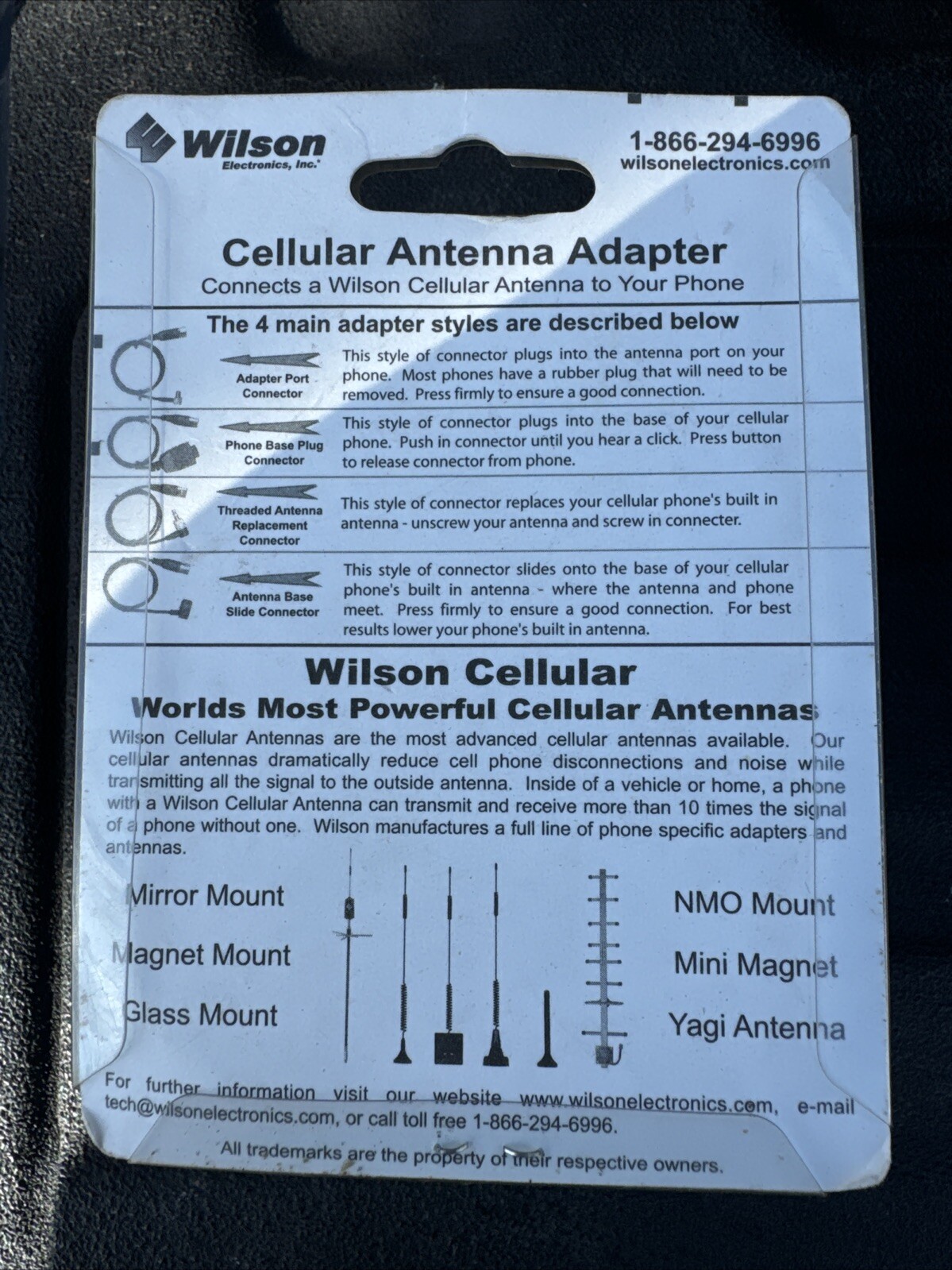 Qty 4 Wilson electronics cellular antenna adapters part # 359919