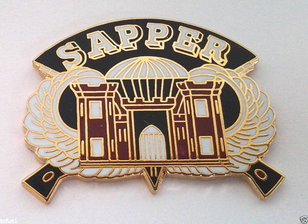US ARMY SAPPER COMBAT ENGINEER (1-5/16") Military Hat Pin 14123 HO