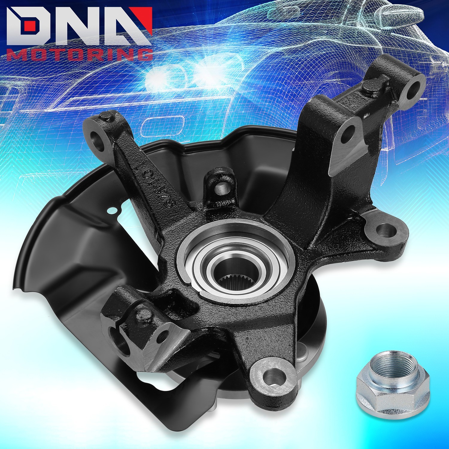 For 2007-2015 Mazda CX-7 CX-9 Front Left Side Loaded Steering Knuckle Assembly