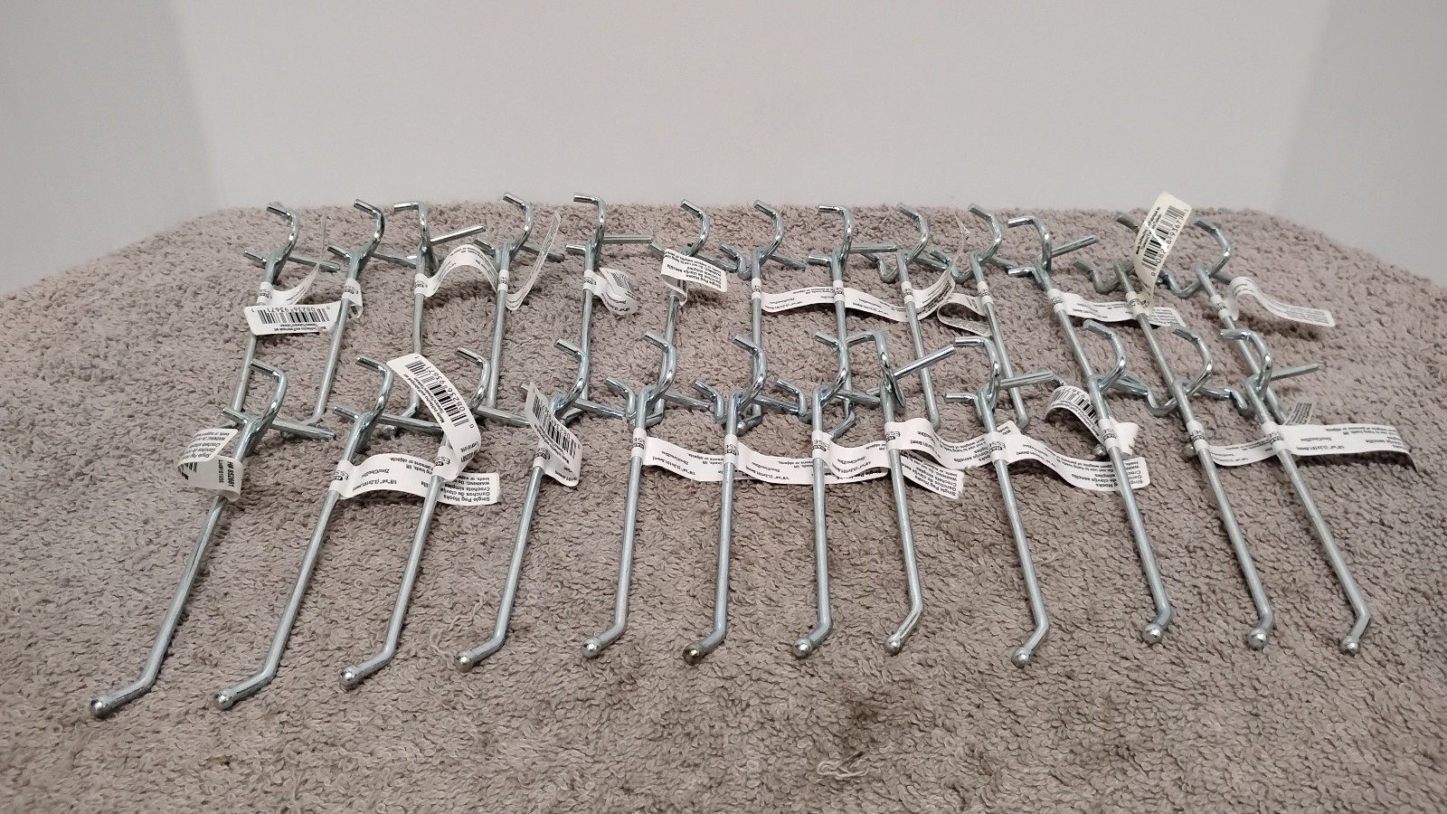 25 NEW Hardware Essentials by HILLMAN model.852681 Single Pegboard Hook.1/8"x4".