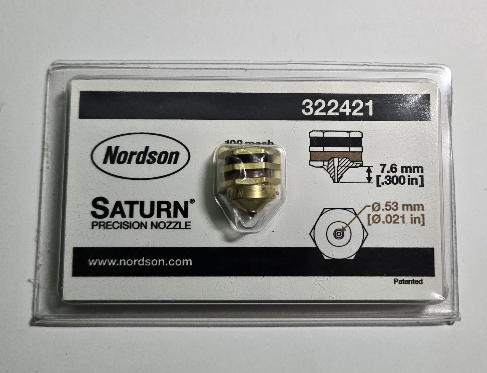 NORDSON 322421 SATURN HOT GLUE GUN NOZZLE *OEM*