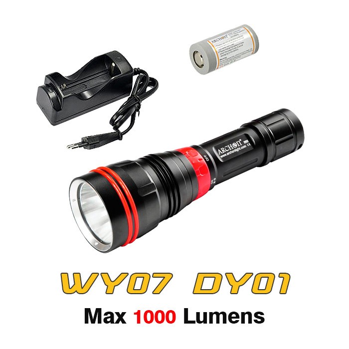 Archon WY07 DY01 1000 Lumens Scuba Diving Light Underwater Flashlight Torch  Kit