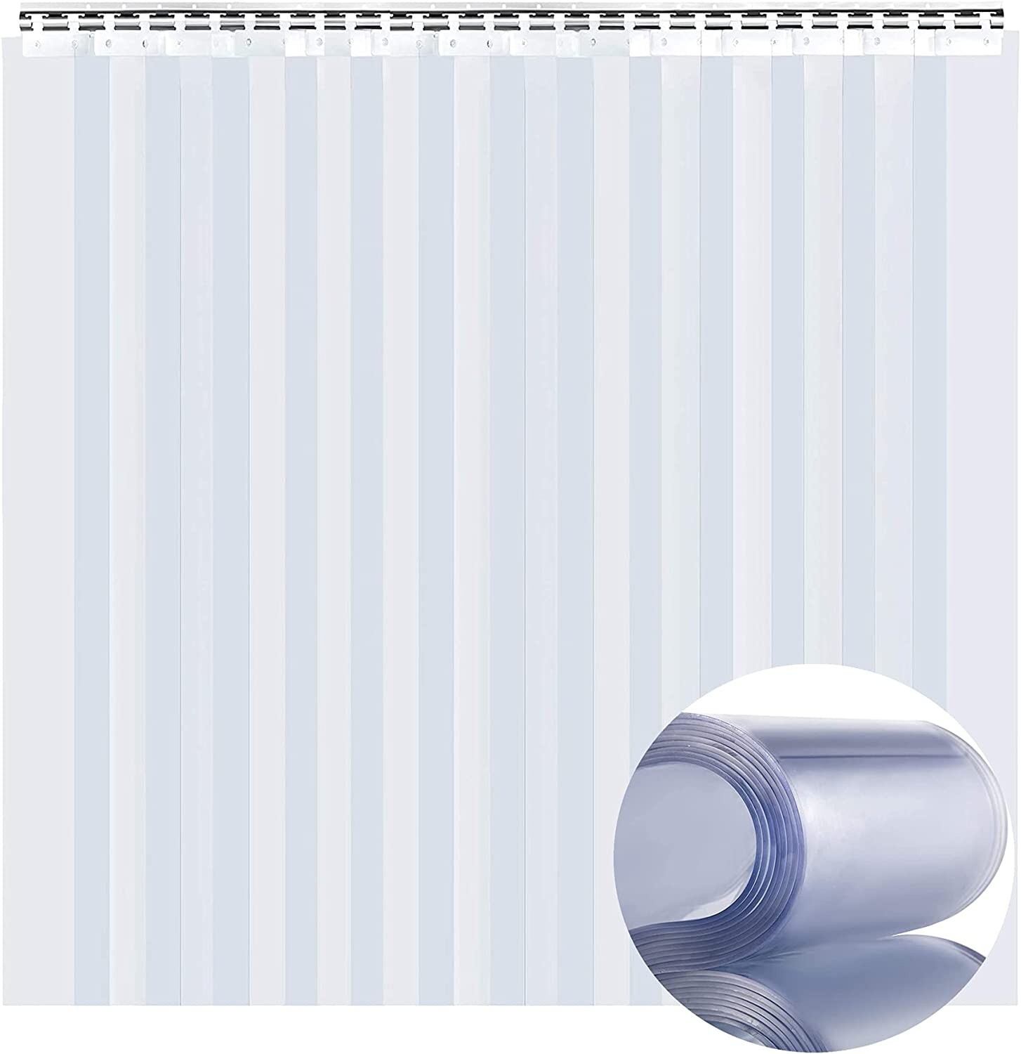 14 Pcs 84"*96" PVC Strip Door Curtain Vinyl Strip Door Curtain w/0.08"Thickness