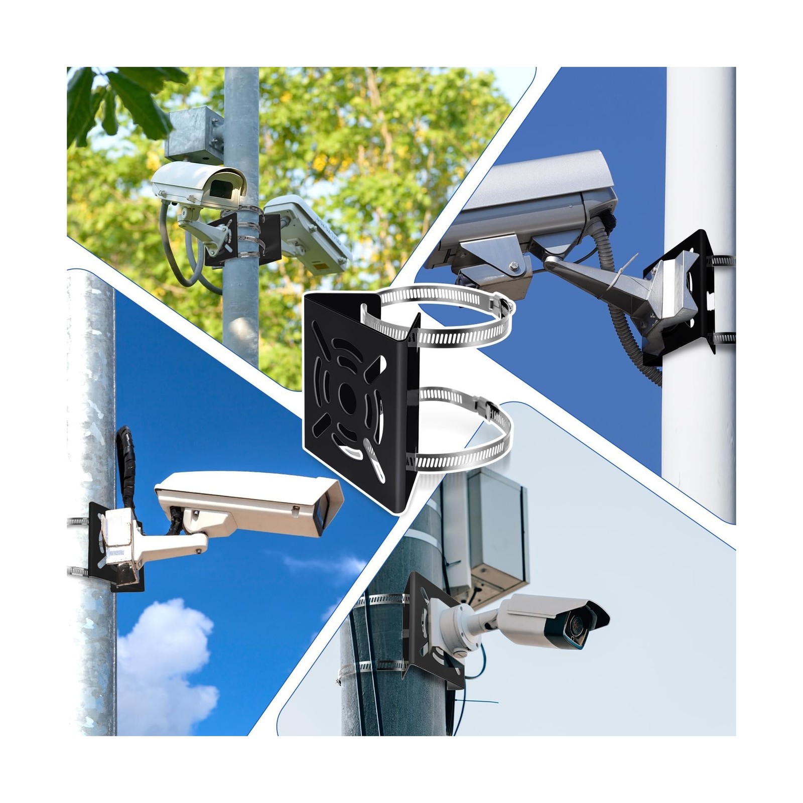 3 Pcs Universal Vertical Pole Mount for Security Camera Wall Mo... FAST USA SHIP