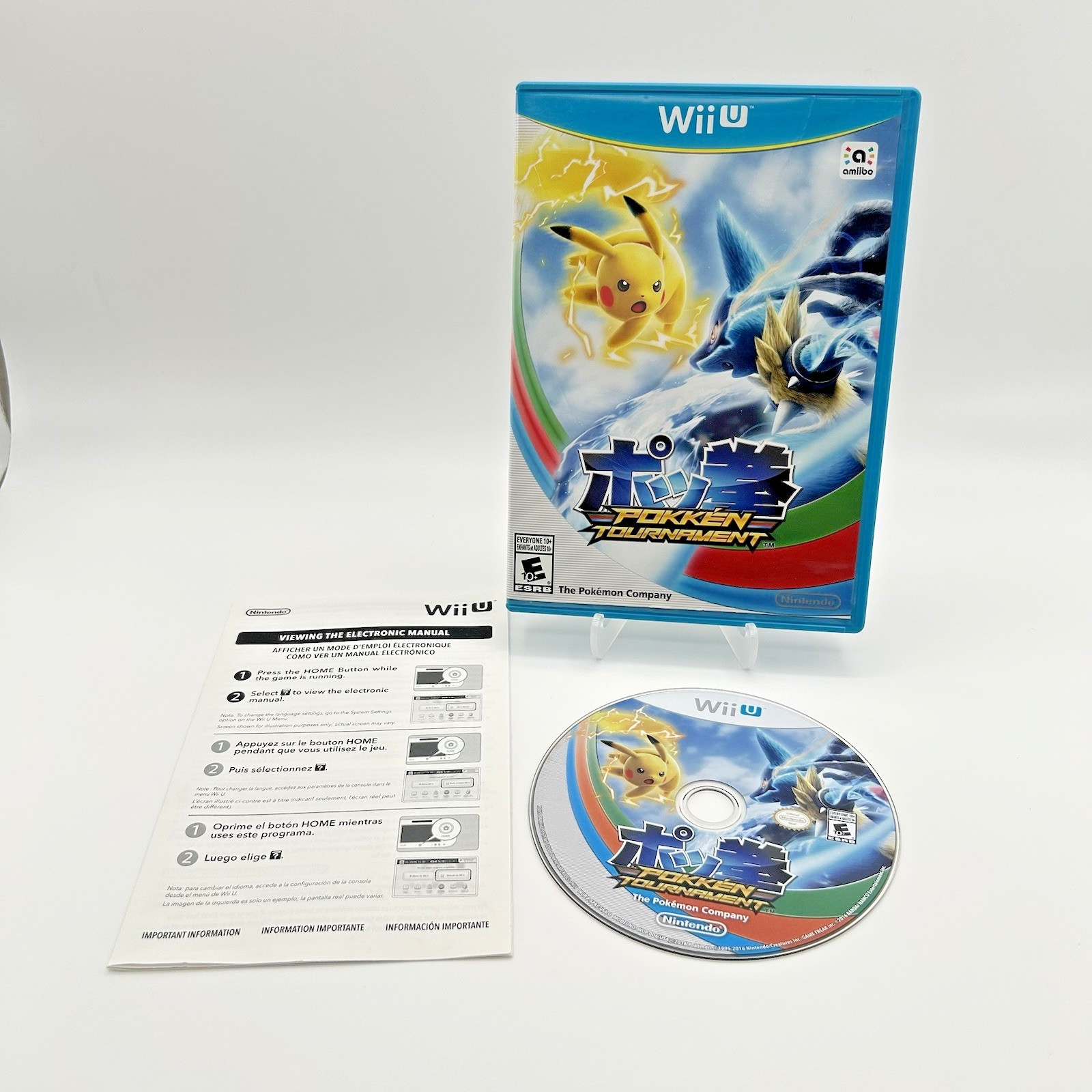 Nintendo Wii Pokkén Tournament Game & case Only TESTED & WORKING! READ!