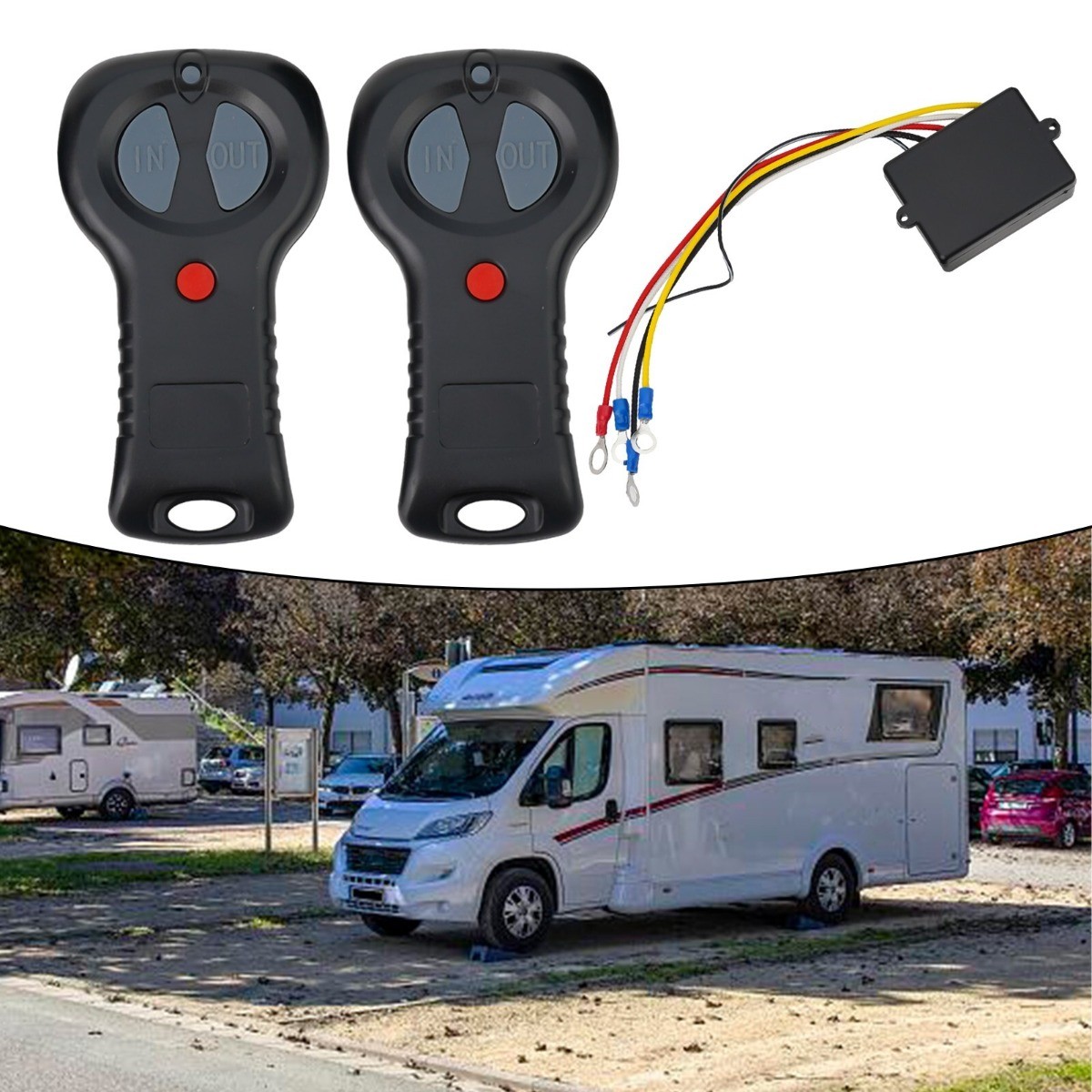 For Off Road-Trucks Reliable 12V Wireless Electric Winch Remote Control Kit