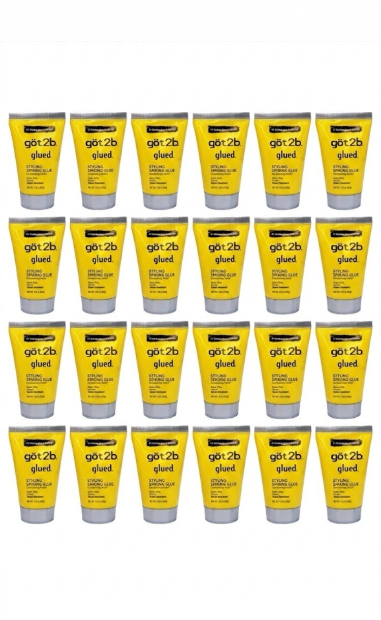 LOT OF 24 Got2B Glued Styling Glue Hold Spike Grip Chunk Water Resistant 1.25 Oz