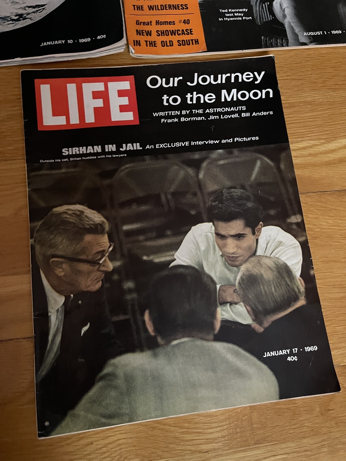 3 LIFE MAGAZINES 1969 January, August, Very Good Condition