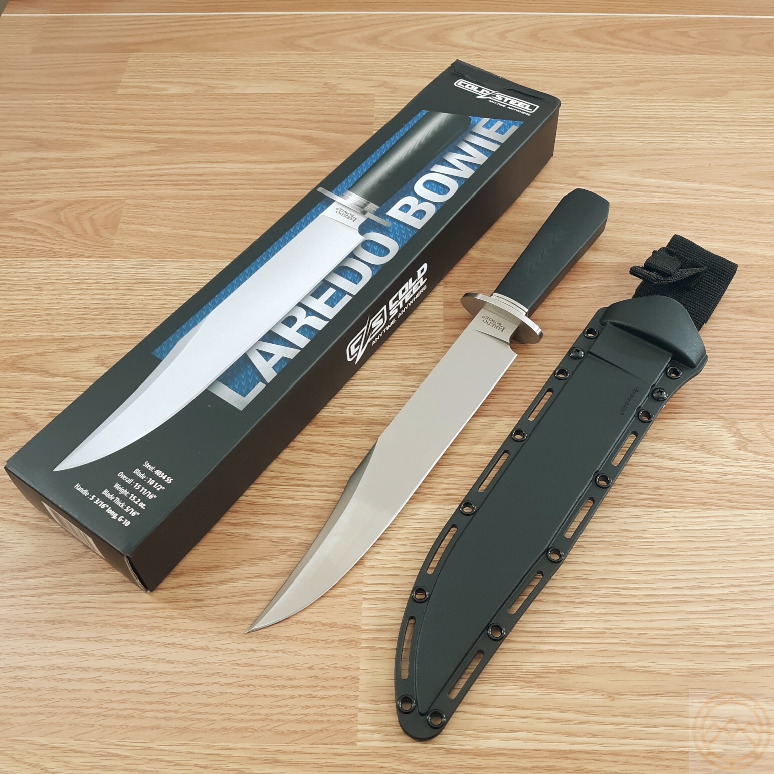 Cold Steel Laredo Fixed Knife 10.5" 4034 Steel Blade Black Line Micarta Handle