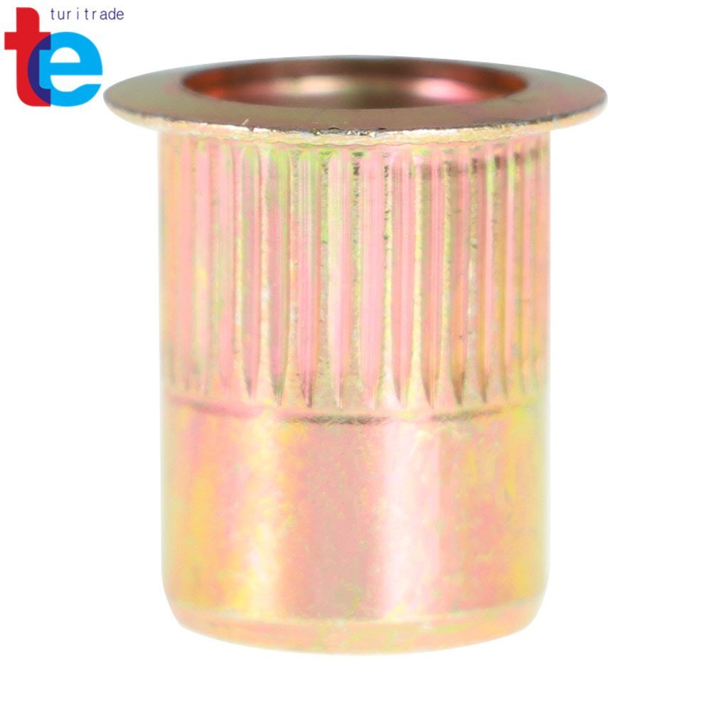 50 Pack 3/8 -16 Rivet Nuts Carbon Steel Threaded Insert Nutsert Rivnuts
